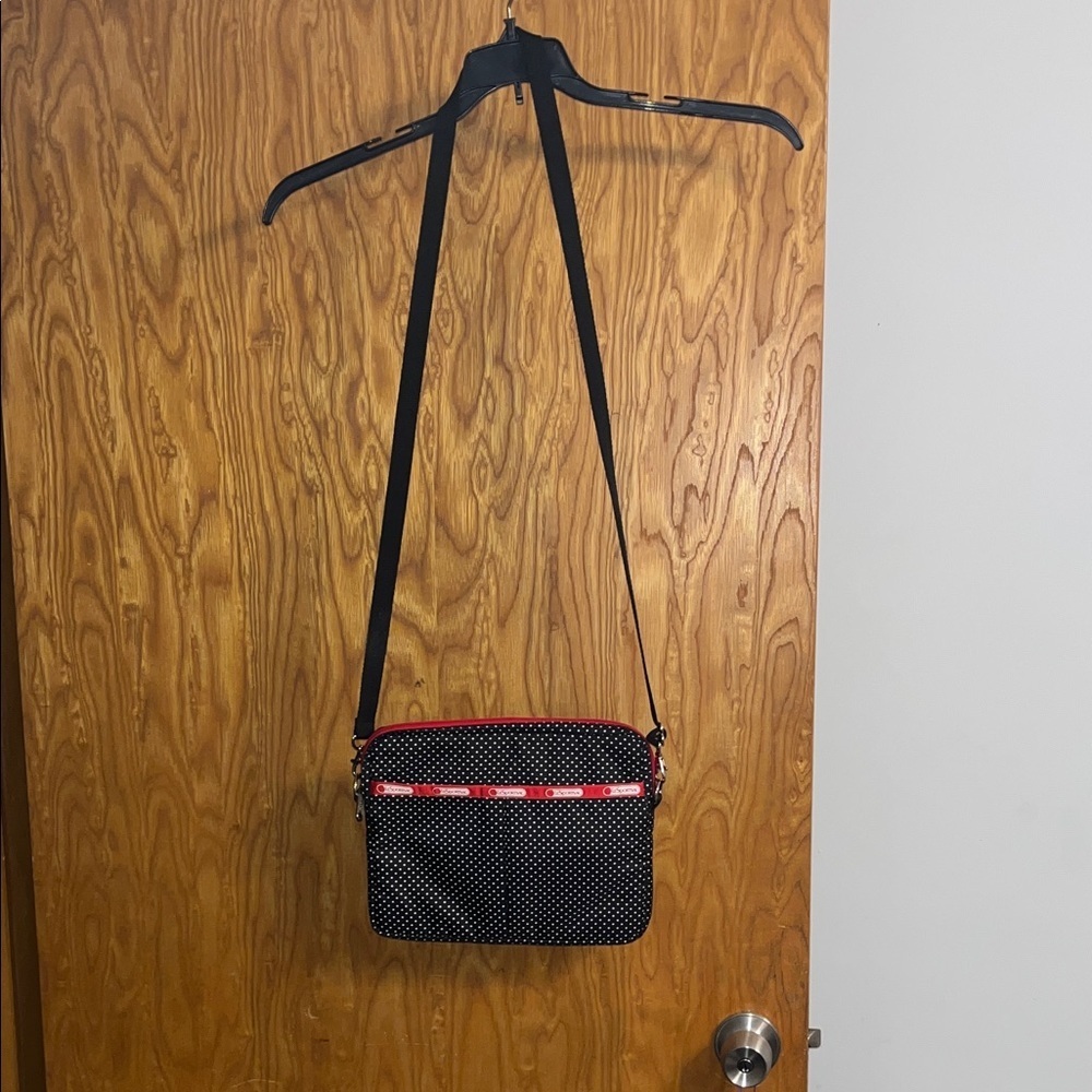 Lesportsac Stylish Black and Red  Crossbody Bag